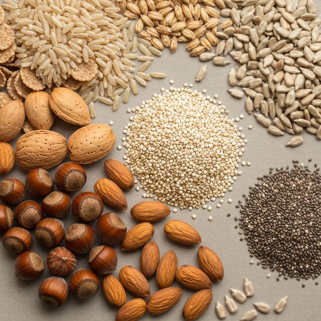 Whole grains, nuts and seeds